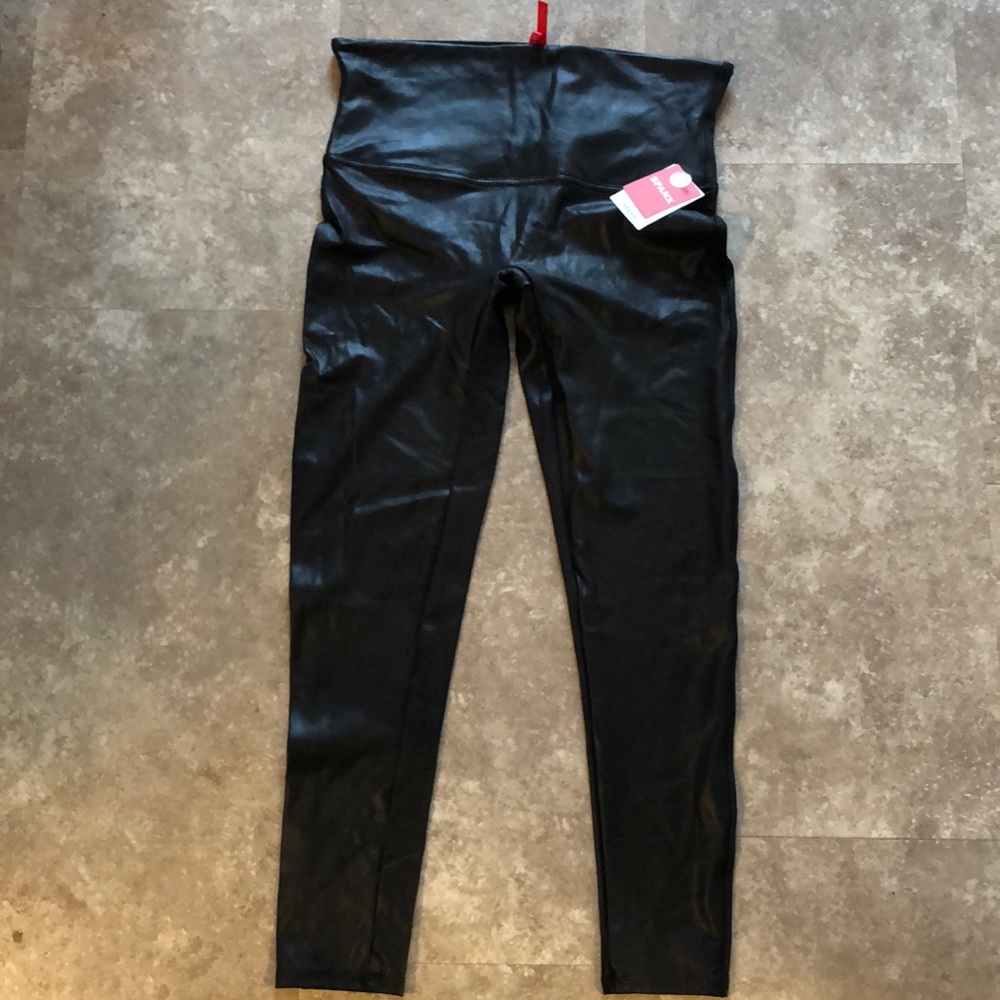Spanx XL (petite) NWT faux leather leggings